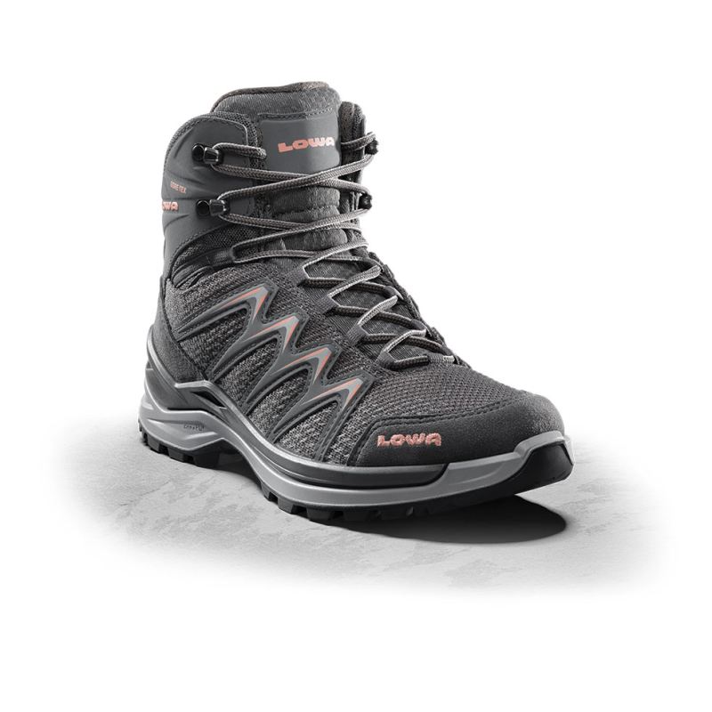 LOWA Boots Women's Innox Pro GTX Mid Ws-Anthracite/Rose